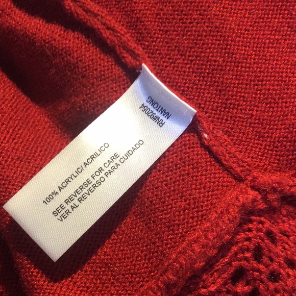 GUC Carolyn Taylor Red Open Cardigan, PXL - Picture 7 of 7